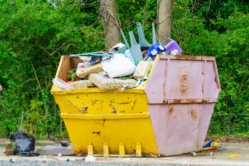 Construction site with organized waste clearance in Norwood