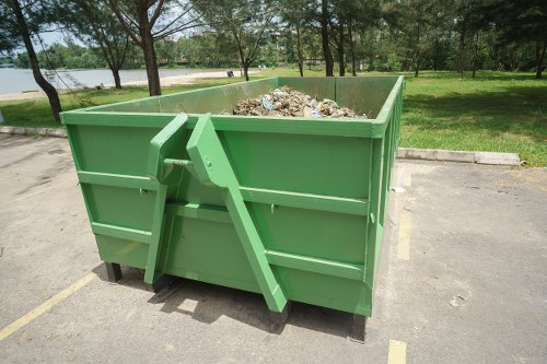 Professional waste clearance team at a Norwood building site